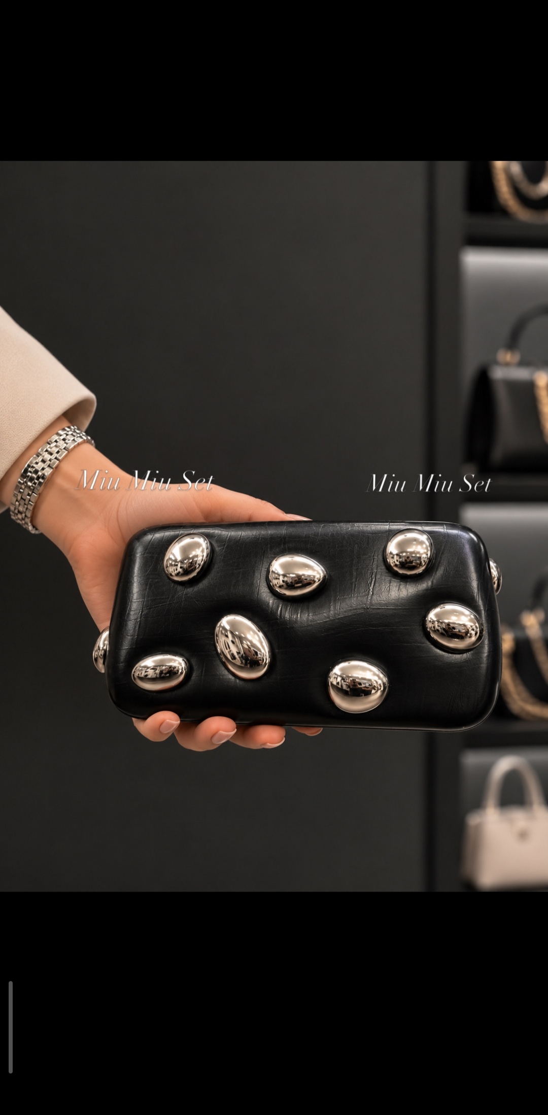 کیف زنانه مجلسی CLUTCH SiLVER بند دار